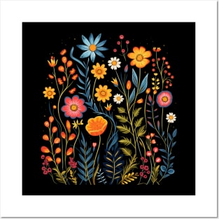 Wildflower Summer Flowers Blooming Floral Men Women Flower Posters and Art